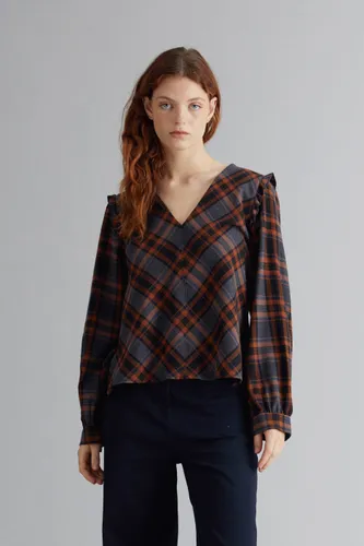 AKARI Womens Organic Cotton Top Check, Size 2 / UK 10 / EUR 38 - KOMODO - Modalova