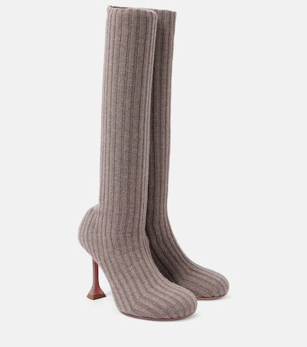 Veneda 95 knee-high sock boots - Amina Muaddi - Modalova