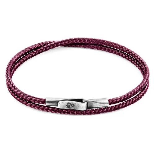 Aubergine Liverpool Silver and Rope Bracelet - ANCHOR & CREW - Modalova