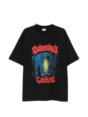 Balenciaga Printed Cotton T-Shirt - Balenciaga - Modalova