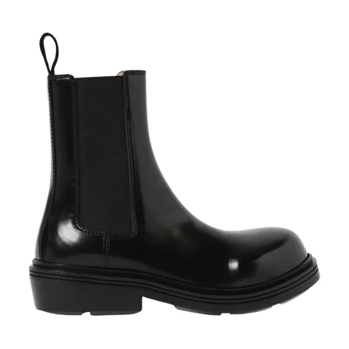 Black Leather Chelsea Ankle Boots - Bottega Veneta - Modalova