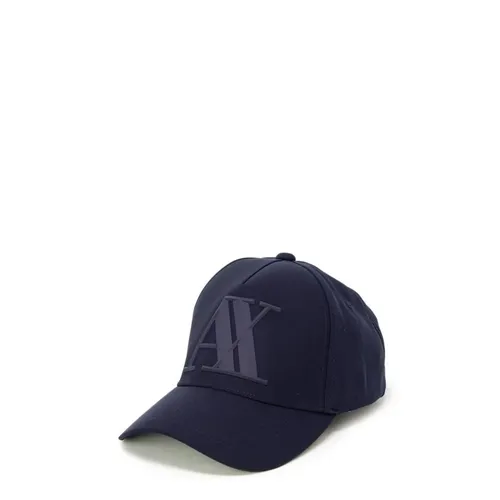 Blue Baseball Hat with AX Logo - Armani Exchange - Modalova