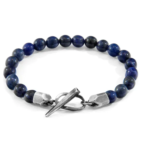 Sodalite Tinago Silver and Stone Beaded Bracelet - ANCHOR & CREW - Modalova