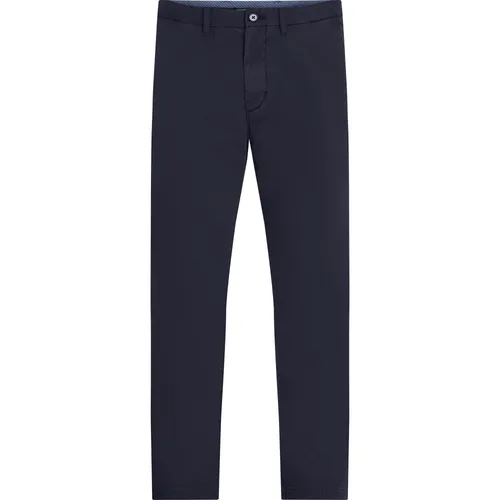 Blue Straight Cut Trousers - Tommy Hilfiger - Modalova