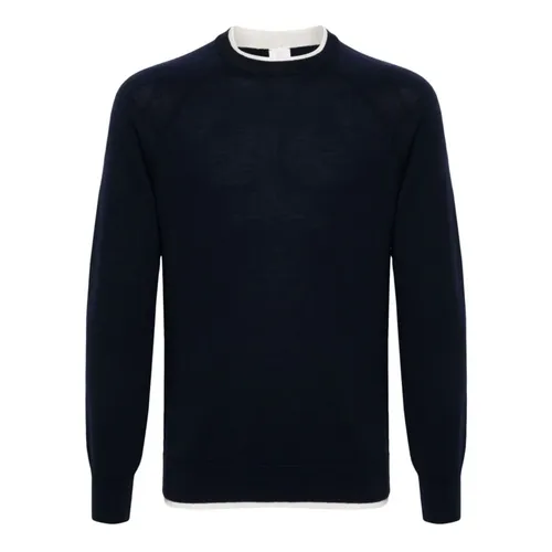 Blue Wool Knit Jumper Sweater - Eleventy - Modalova