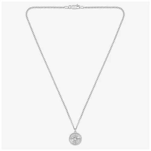 BOSS 1580841 North Silver Tone Compass Pendant Jewellery - BOSS Jewellery - Modalova