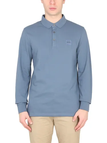 Boss polo with logo patch - boss - Modalova