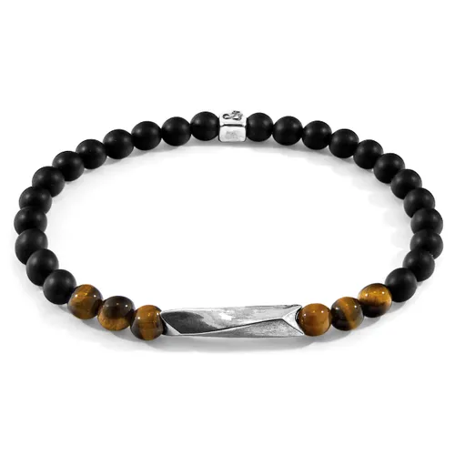 Tigers Eye Orinoco Silver and Stone Bracelet - ANCHOR & CREW - Modalova