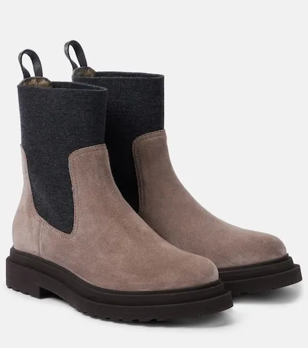 Suede ankle boots - Brunello Cucinelli - Modalova