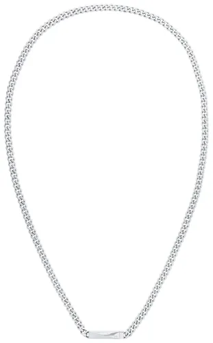 Men's Silver Tone Bar Pendant Chain Jewellery - Calvin Klein - Modalova