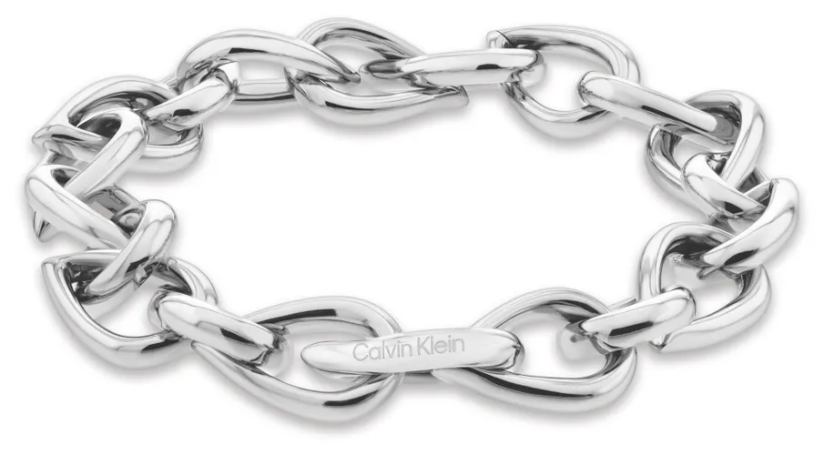 Sculptured Drops Silver Chain Bracelet Jewellery - Calvin Klein - Modalova