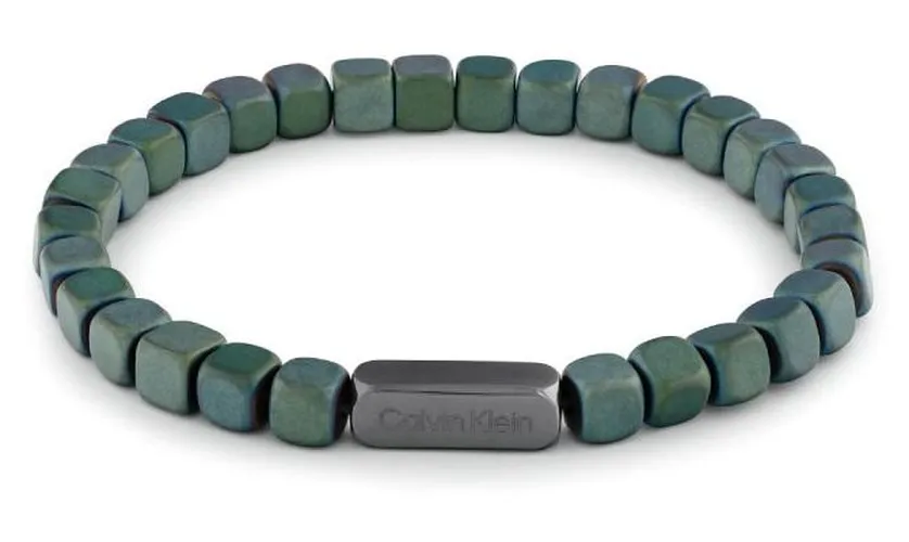 Modern Sqaure Green Beaded Bracelet Jewellery - Calvin Klein - Modalova
