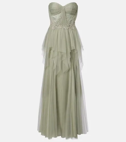 Embellished tulle corset gown - Costarellos - Modalova