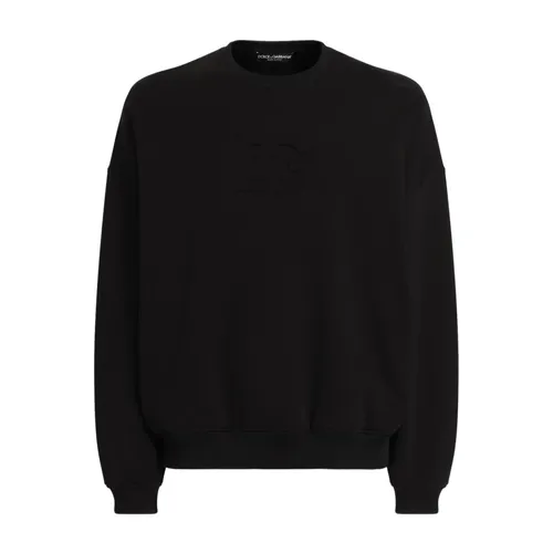 Cotton Sweatshirt with Logo - Dolce & Gabbana - Modalova