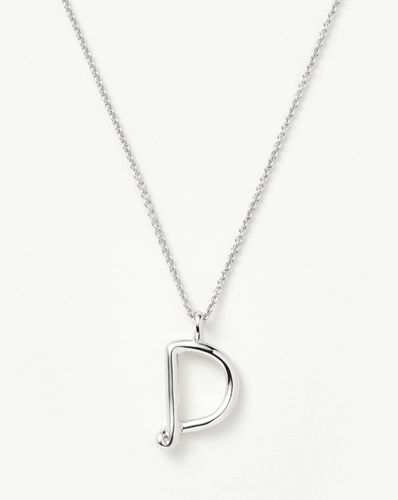Curly Molten Initial Pendant Necklace - D | Sterling Silver - Missoma - Modalova