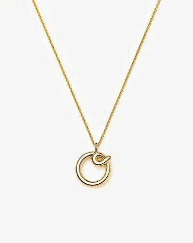 Curly Molten Initial Pendant Necklace - O | 18ct Gold Vermeil - Missoma - Modalova