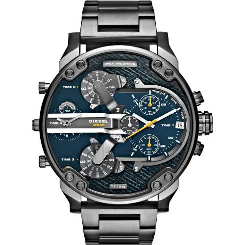 DZ7331 Mr Daddy 2.0 Gunmetal Stainless Steel Men's Watch - Size One Size - Diesel - Modalova