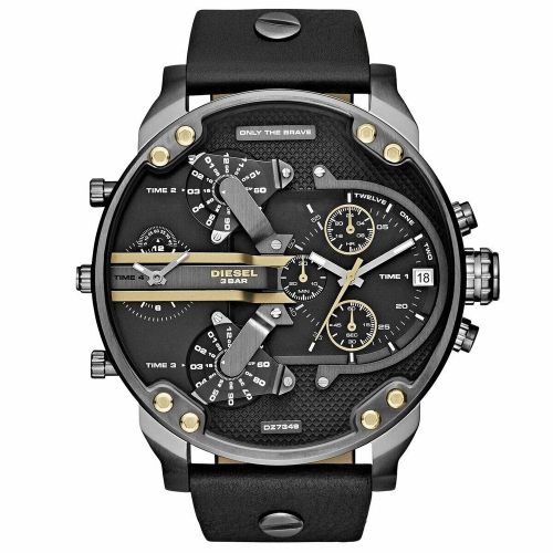DZ7348 Mr. Daddy 2.0 Dial Leather Men's Watch - Size One Size - Diesel - Modalova