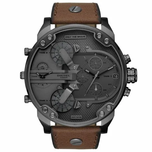 DZ7413 Mr. Daddy 2.0 Chronograph Leather Men's Watch - Size One Size - Diesel - Modalova