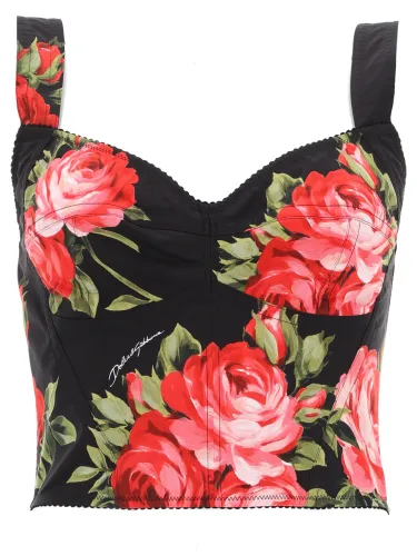 Floral print bustier top - dolce & gabbana - Modalova