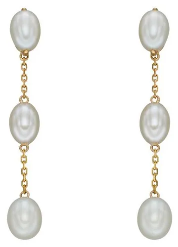 GE2388W Pearl Tier Drop Chain Jewellery - Elements Gold - Modalova