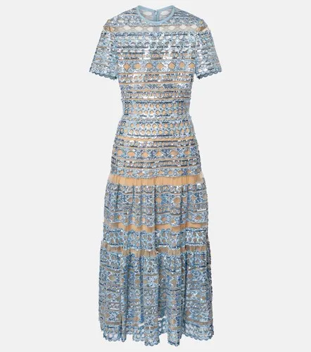 Embroidered tulle maxi dress - Elie Saab - Modalova