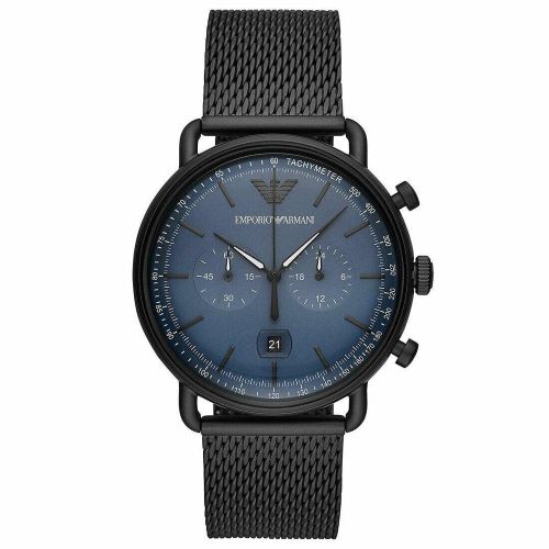 AR11201 Chronograph Date Mesh Bracelet Strap Men's Watch - Size One Size - Emporio Armani - Modalova