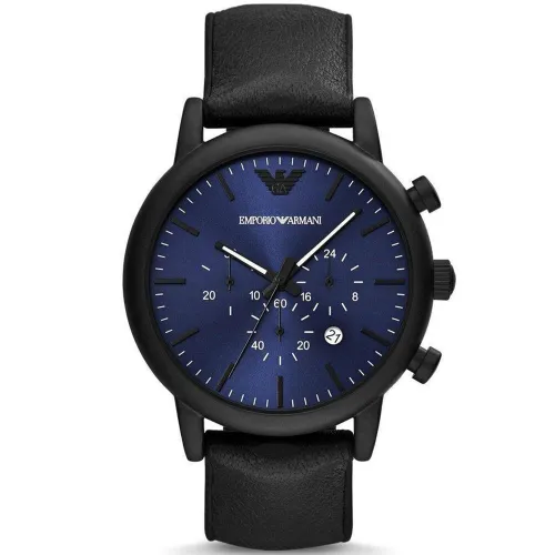 AR11351 Chronograph Leather Men's Watch - Size One Size - Emporio Armani - Modalova
