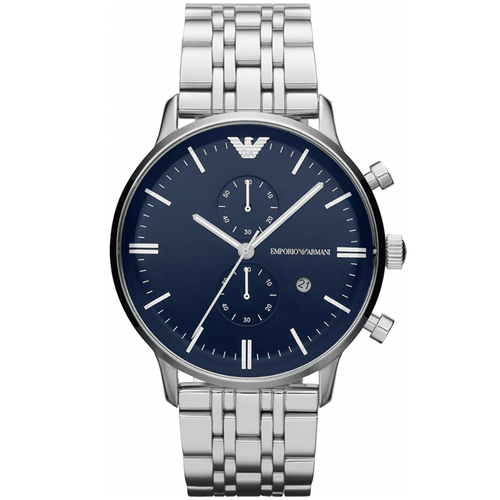 AR1648 Gianni XLarge Blue Dial Chronograph Men's Watch - Size One Size - Emporio Armani - Modalova