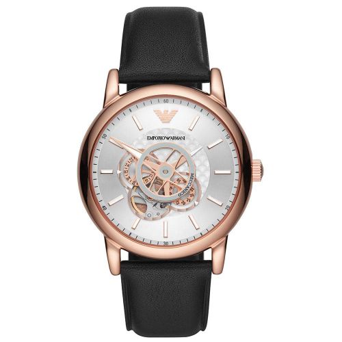 AR60013 Automatic Leather Men's Watch - Size One Size - Emporio Armani - Modalova
