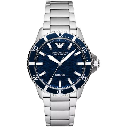 AR60059 Automatic Blue Dial Men's Watch - Size One Size - Emporio Armani - Modalova