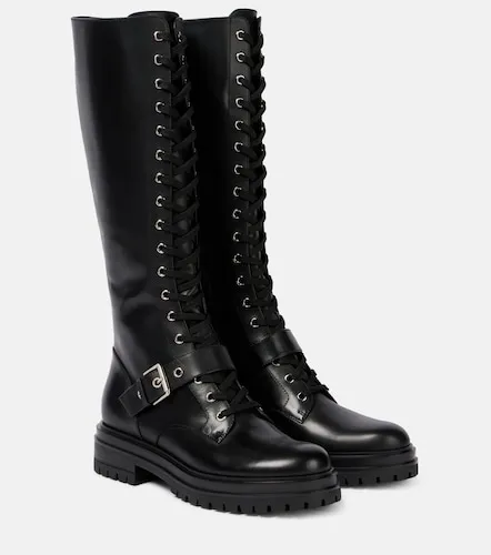 Miles lace-up leather knee-high boots - Gianvito Rossi - Modalova