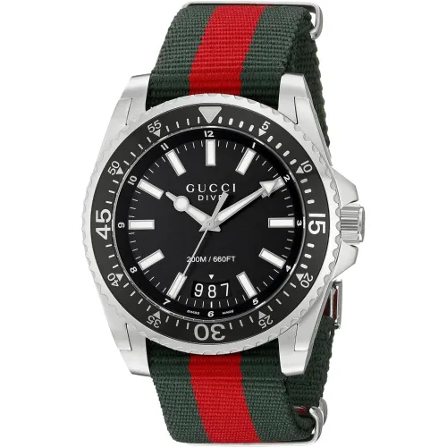 YA136206 Black Dial Dive Men's Watch - Size One Size - Gucci - Modalova