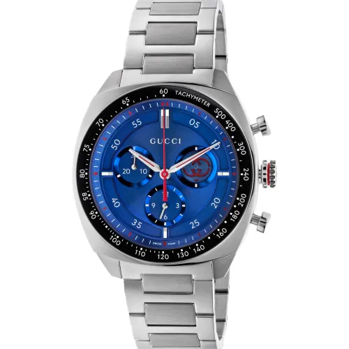 YA142317 Interlocking Chronograph Men's Watch - Size One Size - Gucci - Modalova