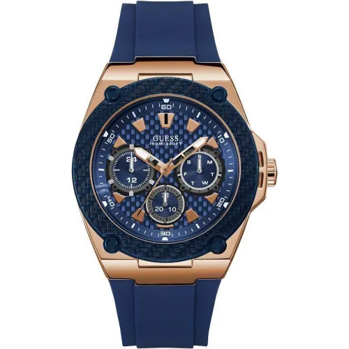 W1049G2 Legacy Blue Dial Blue Silicone Men's Watch - Size One Size - Guess - Modalova