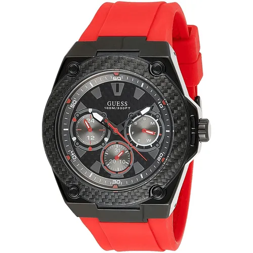 W1049G6 Red Silicone Men's Watch 46mm - Size One Size - Guess - Modalova