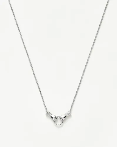 Harris Reed In Good Hands Mini Pendant Slider Necklace | Silver Plated/Cubic Zirconia & Black Onyx - Missoma - Modalova