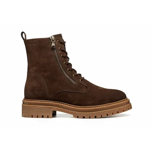 Iridea Lace-Up Ankle Boots in Suede - Geox - Modalova