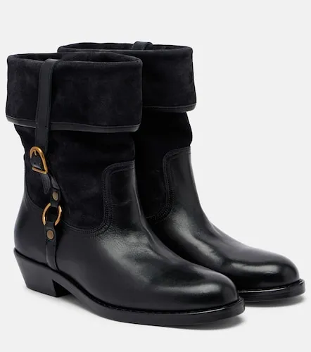 Ildra 35 leather and suede ankle boots - Isabel Marant - Modalova