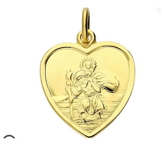H4736/Y Silver Gold Plate Medium Heart St Jewellery - James Moore CME - Modalova