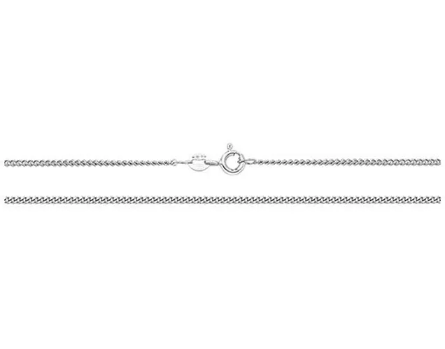 CH162W/18 9ct White Gold Close Curb Chain 18 Jewellery - James Moore TH - Modalova