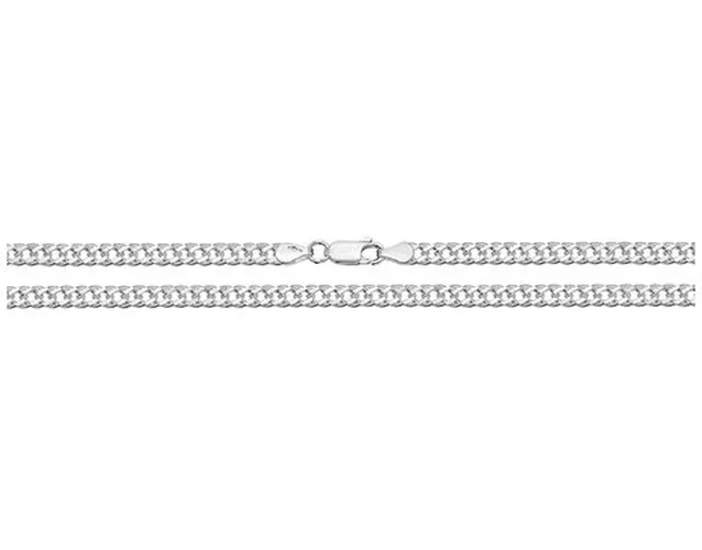 G1018/26 Silver Double Curb Lobster Clasp Jewellery - James Moore TH - Modalova