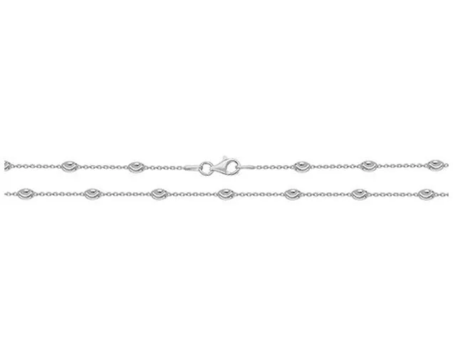 G1291/18 Silver Oval Moon Chain 18 Jewellery - James Moore TH - Modalova