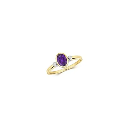 RD904A 9ct Y/g Dia 0.02ct Amethyst 81ct Ring Jewellery - James Moore TH - Modalova