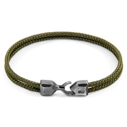 Khaki Cromer Silver and Rope Bracelet - ANCHOR & CREW - Modalova