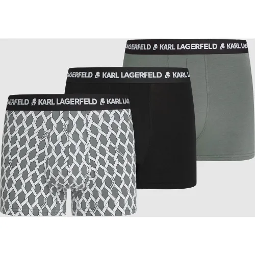 Knot-print Trunks – 3 Pack, Man, , Size: L - Karl Lagerfeld - Modalova
