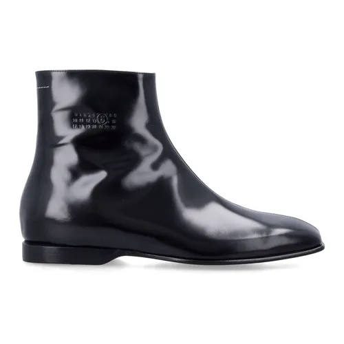 Leather Ankle Boots - MM6 Maison Margiela - Modalova