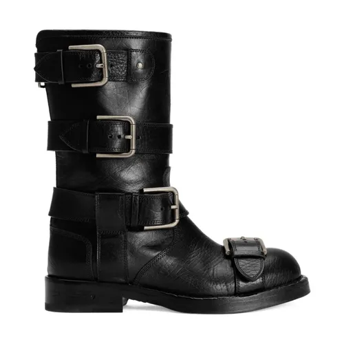 Leather Ankle Boots - Dolce & Gabbana - Modalova