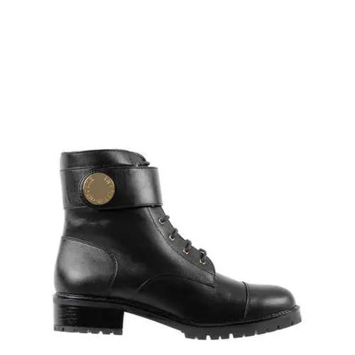 Leather Lace-up and Zipper Ankle Boots - Emporio Armani - Modalova
