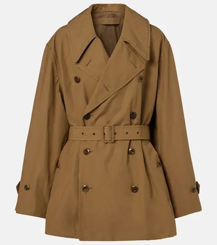 Oversized cotton cropped trench coat - Lemaire - Modalova